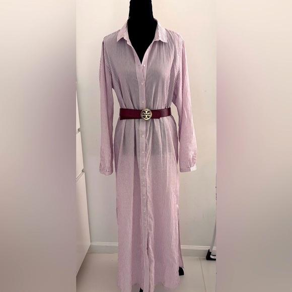 Skin worldwide Organic Cotton Selma red and white Striped Maxi Dress/lounge NWT - Picture 7 of 10